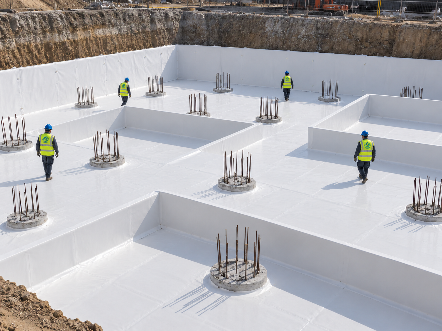 Completed HDPE Sheet Waterproofing